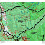 Idaho HuntData LLC Idaho Controlled Mountain Goat Unit 36A(4) Land Ownership Map (36A-4) digital map