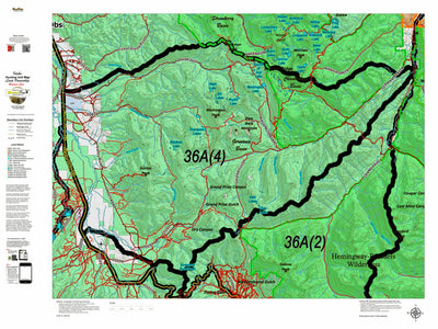 Idaho HuntData LLC Idaho Controlled Mountain Goat Unit 36A(4) Land Ownership Map (36A-4) digital map