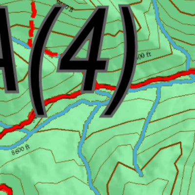 Idaho HuntData LLC Idaho Controlled Mountain Goat Unit 36A(4) Land Ownership Map (36A-4) digital map