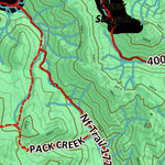 Idaho HuntData LLC Idaho Controlled Mountain Goat Unit 36B Land Ownership Map digital map