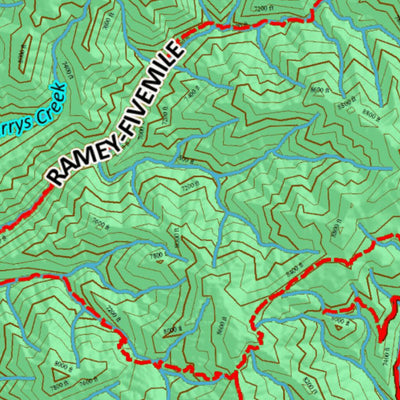 Idaho HuntData LLC Idaho Controlled Mountain Goat Unit 36B Land Ownership Map digital map