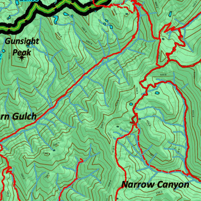 Idaho HuntData LLC Idaho Controlled Mountain Goat Unit 43 Land Ownership Map digital map