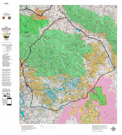 Idaho HuntData LLC Idaho Controlled Mountain Goat Unit 50 Land Ownership Map digital map