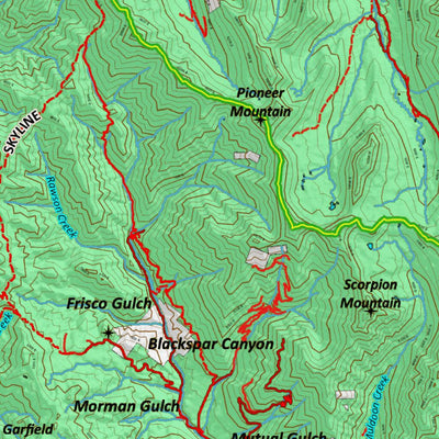 Idaho HuntData LLC Idaho Controlled Mountain Goat Unit 50 Land Ownership Map digital map