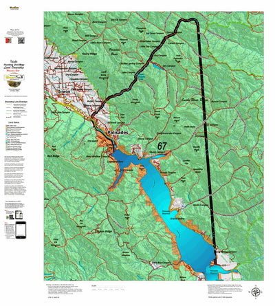 Idaho HuntData LLC Idaho Controlled Mountain Goat Unit 67 Land Ownership Map digital map