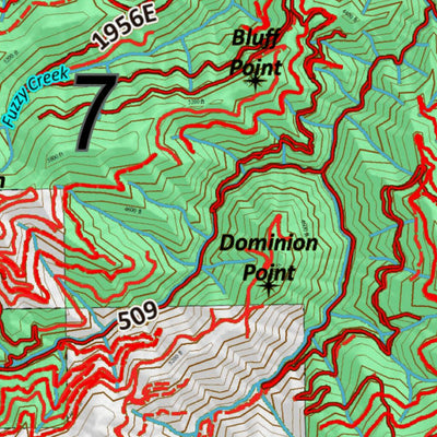 Idaho HuntData LLC Idaho Controlled Mountain Goat Unit 7 Land Ownership Map digital map