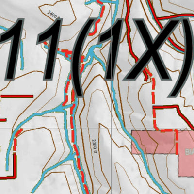 Idaho HuntData LLC Idaho Controlled Mule Deer Unit 11(1X) Land Ownership Map (11-1X) digital map