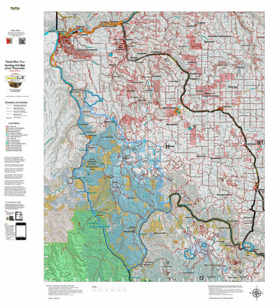 Idaho HuntData LLC Idaho Controlled Mule Deer Unit 11 Land Ownership Map digital map