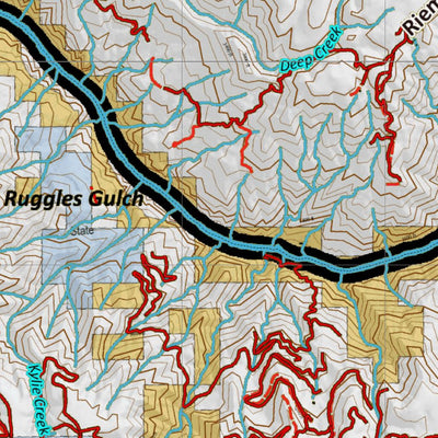 Idaho HuntData LLC Idaho Controlled Mule Deer Unit 11AX Land Ownership Map (11AX) digital map