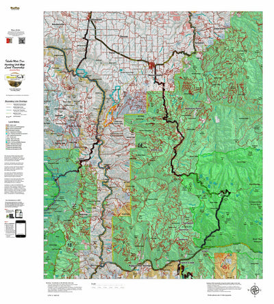 Idaho HuntData LLC Idaho Controlled Mule Deer Unit 14 Land Ownership Map digital map