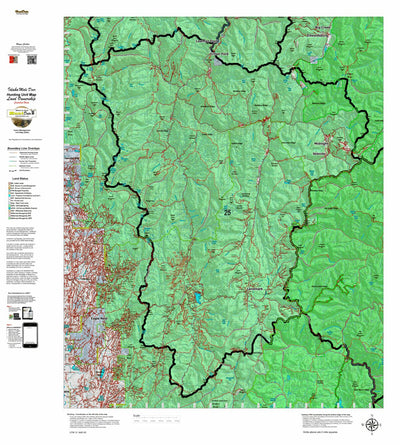 Idaho HuntData LLC Idaho Controlled Mule Deer Unit 25 Land Ownership Map digital map