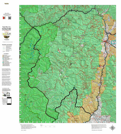 Idaho HuntData LLC Idaho Controlled Mule Deer Unit 28 Land Ownership Map digital map