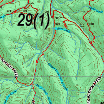 Idaho HuntData LLC Idaho Controlled Mule Deer Unit 29(1) Land Ownership Map (29-1) digital map