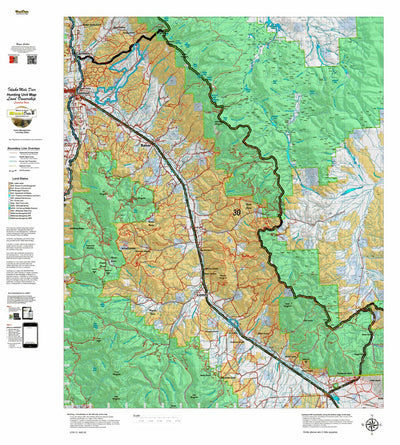 Idaho HuntData LLC Idaho Controlled Mule Deer Unit 30 Land Ownership Map digital map