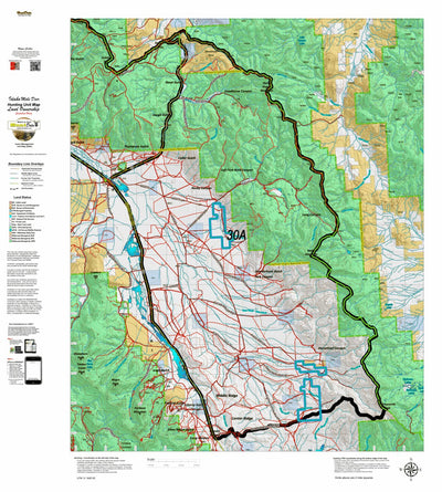 Idaho HuntData LLC Idaho Controlled Mule Deer Unit 30A Land Ownership Map digital map