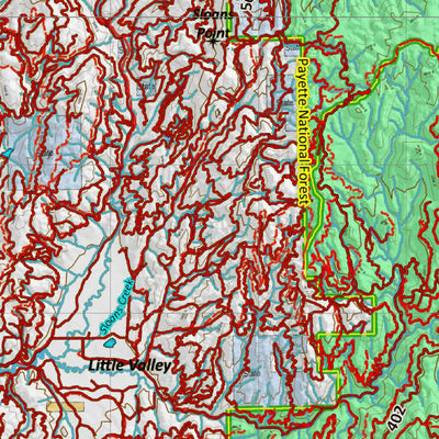 Idaho HuntData LLC Idaho Controlled Mule Deer Unit 32A Land Ownership Map digital map