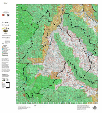 Idaho HuntData LLC Idaho Controlled Mule Deer Unit 36A(1X) Land Ownership Map (36A-1X) digital map