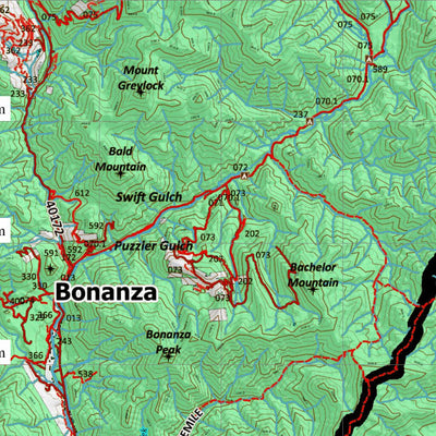 Idaho HuntData LLC Idaho Controlled Mule Deer Unit 36A(1X) Land Ownership Map (36A-1X) digital map