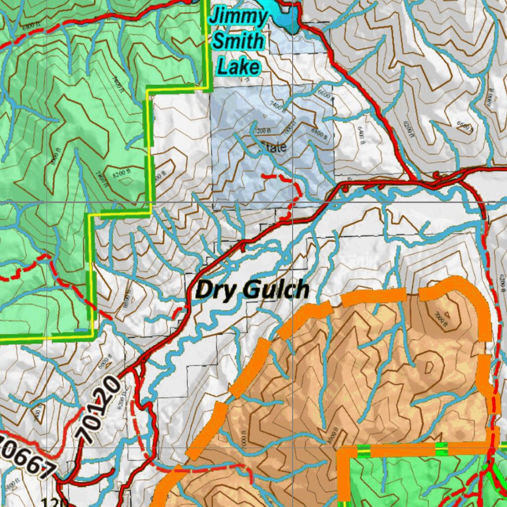 Idaho Controlled Mule Deer Unit 36A Land Ownership Map by Idaho ...