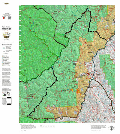 Idaho HuntData LLC Idaho Controlled Mule Deer Unit 36B Land Ownership Map digital map