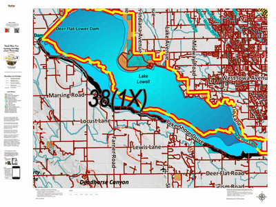 Idaho HuntData LLC Idaho Controlled Mule Deer Unit 38(1X) Land Ownership Map (38-1X) digital map