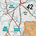 Idaho HuntData LLC Idaho Controlled Mule Deer Unit 42 Land Ownership Map digital map