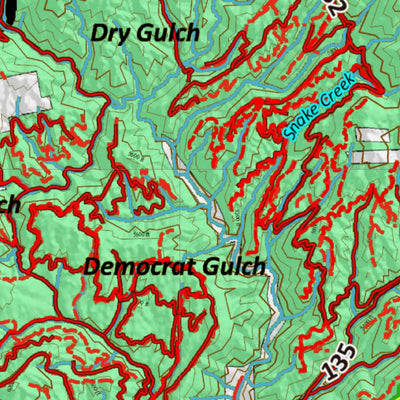 Idaho HuntData LLC Idaho Controlled Mule Deer Unit 43 Land Ownership Map digital map