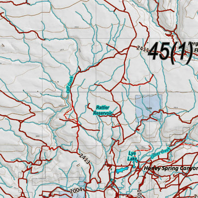 Idaho HuntData LLC Idaho Controlled Mule Deer Unit 45(1) Land Ownership Map (45-1) digital map