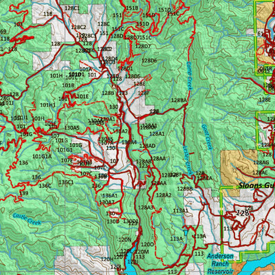 Idaho HuntData LLC Idaho Controlled Mule Deer Unit 45(1) Land Ownership Map (45-1) digital map