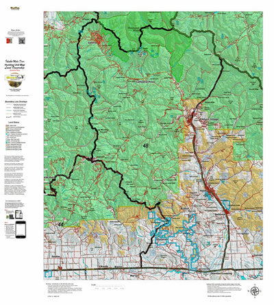 Idaho HuntData LLC Idaho Controlled Mule Deer Unit 48 Land Ownership Map digital map