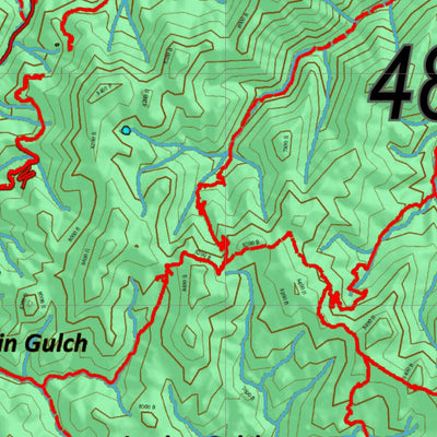 Idaho HuntData LLC Idaho Controlled Mule Deer Unit 48 Land Ownership Map digital map