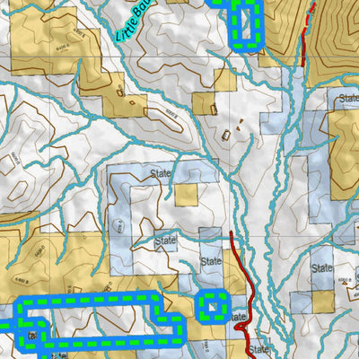 Idaho HuntData LLC Idaho Controlled Mule Deer Unit 49 Land Ownership Map digital map