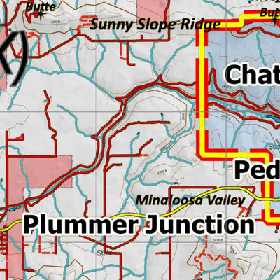 Idaho HuntData LLC Idaho Controlled Mule Deer Unit 5(1X) Land Ownership Map (5-1X) digital map