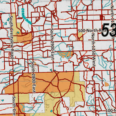 Idaho HuntData LLC Idaho Controlled Mule Deer Unit 53(1) Land Ownership Map (53-1) digital map
