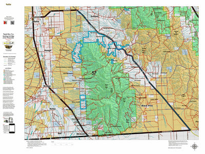 Idaho HuntData LLC Idaho Controlled Mule Deer Unit 57 Land Ownership Map digital map