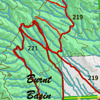 Idaho HuntData LLC Idaho Controlled Mule Deer Unit 57 Land Ownership Map digital map