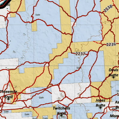 Idaho HuntData LLC Idaho Controlled Mule Deer Unit 60(2) Land Ownership Map (60-2) digital map