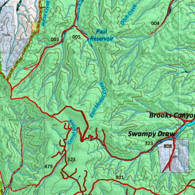 Idaho HuntData LLC Idaho Controlled Mule Deer Unit 60(2) Land Ownership Map (60-2) digital map