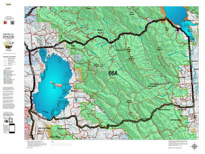 Idaho HuntData LLC Idaho Controlled Mule Deer Unit 66A Land Ownership Map digital map