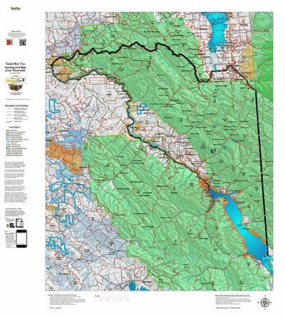 Idaho HuntData LLC Idaho Controlled Mule Deer Unit 67 Land Ownership Map digital map