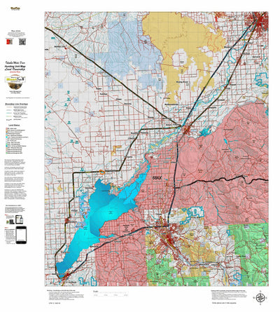 Idaho HuntData LLC Idaho Controlled Mule Deer Unit 68AX Land Ownership Map (68AX) digital map