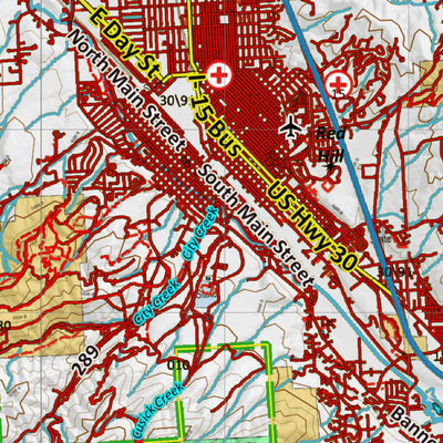 Idaho HuntData LLC Idaho Controlled Mule Deer Unit 68AX Land Ownership Map (68AX) digital map