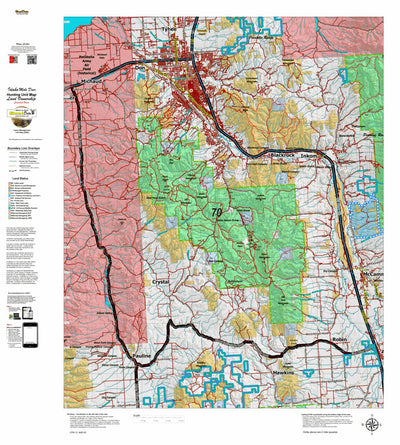 Idaho HuntData LLC Idaho Controlled Mule Deer Unit 70 Land Ownership Map digital map