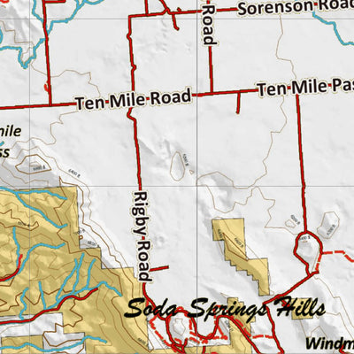 Idaho HuntData LLC Idaho Controlled Mule Deer Unit 72(1) Land Ownership Map (72-1) digital map