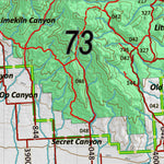 Idaho HuntData LLC Idaho Controlled Mule Deer Unit 73 Land Ownership Map digital map