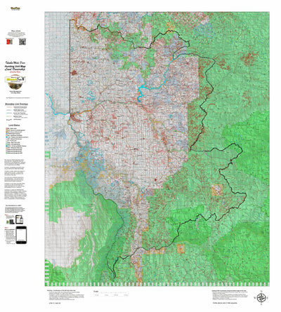 Idaho HuntData LLC Idaho Controlled Mule Deer Unit 8(1X) Land Ownership Map (8-1X) digital map