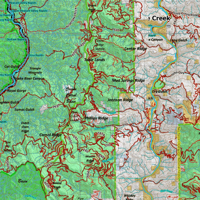 Idaho HuntData LLC Idaho Controlled Mule Deer Unit 8(1X) Land Ownership Map (8-1X) digital map