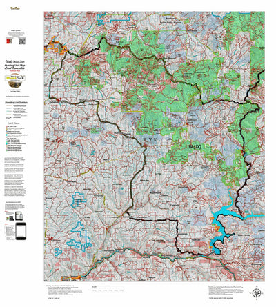 Idaho HuntData LLC Idaho Controlled Mule Deer Unit 8A(1X) Land Ownership Map (8A-1X) digital map
