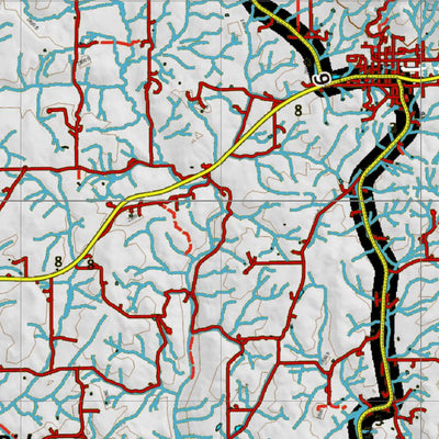 Idaho HuntData LLC Idaho Controlled Mule Deer Unit 8A Land Ownership Map digital map