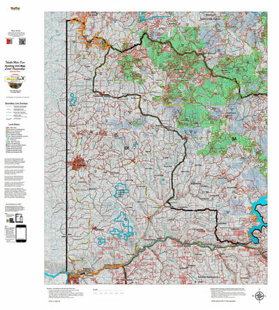 Idaho HuntData LLC Idaho Controlled Mule Deer Unit 8X Land Ownership Map digital map